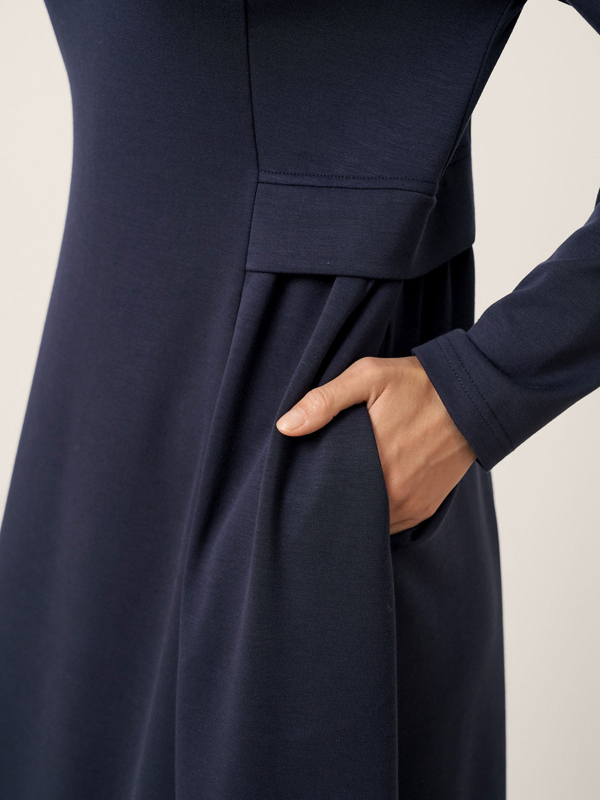 Pleated Waist Midi Dress BEATRICE by LINTICO for women