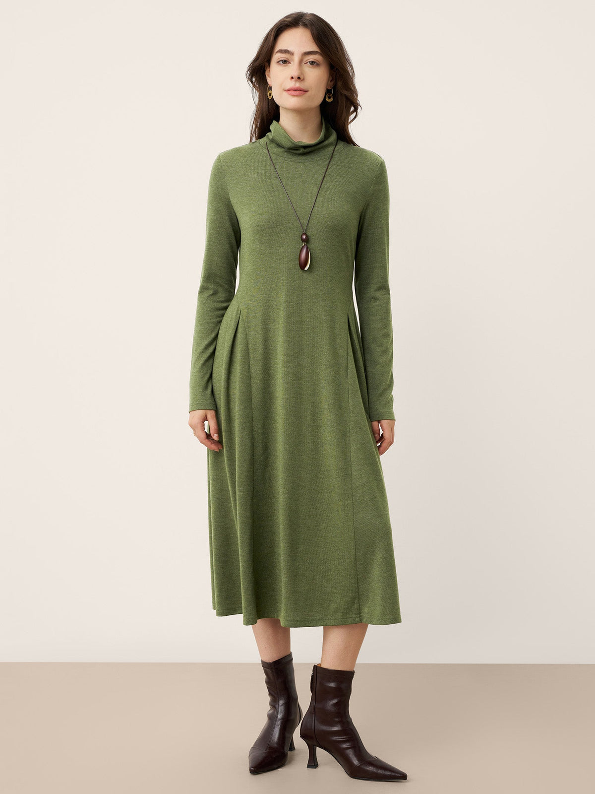 LINTICO women's wool outfit with maxi dress and midi dress