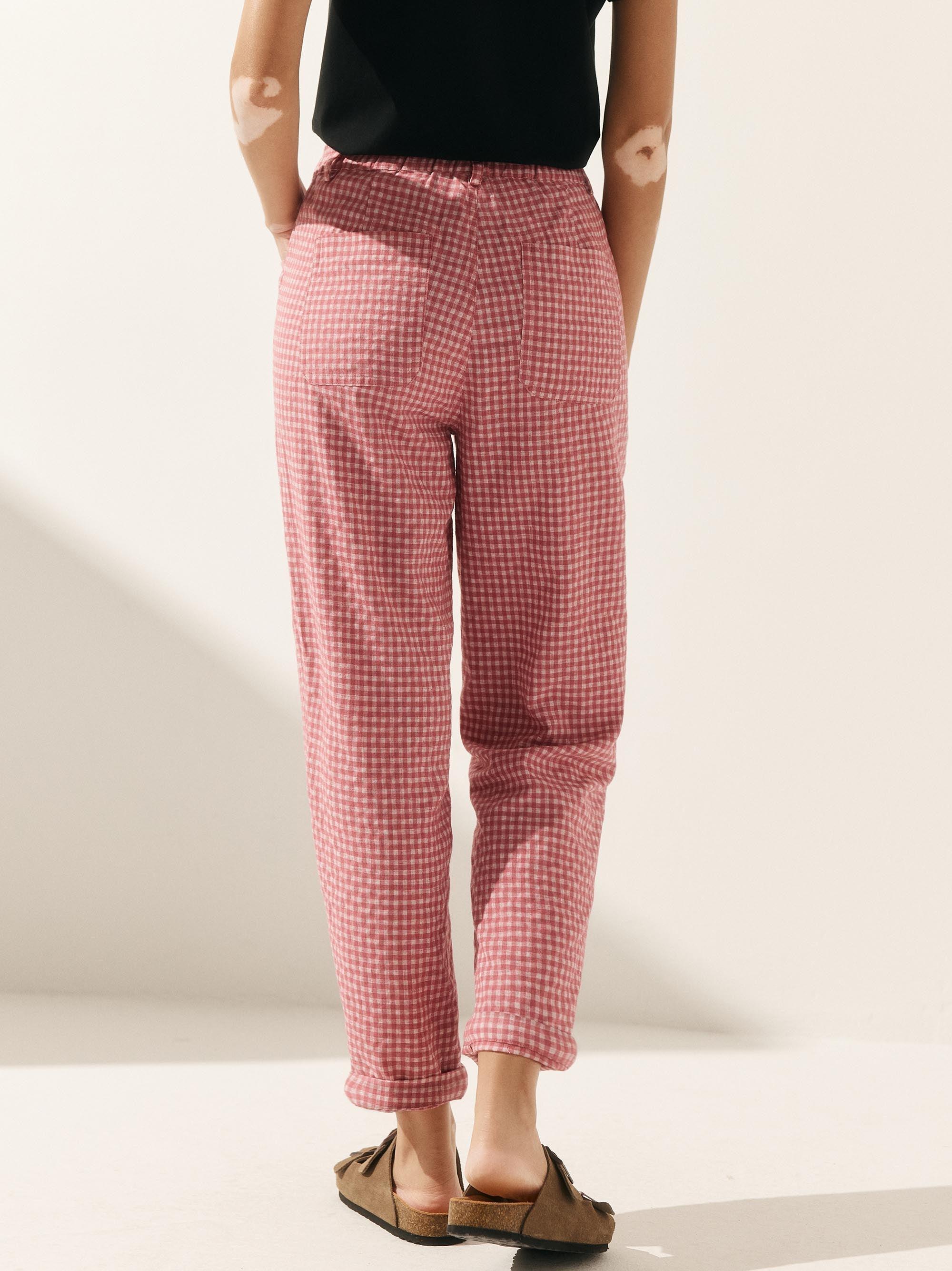 HEIDI Linen Simple Button Fly Trousers