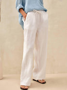 100% Linen Classic Pants LYON - BOTTOMS-Linen