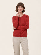 Ruby 100% Extra-Fine Merino Wool Buttoned Knit Cardigan CAYLA