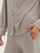 Long Sleeve Bamboo Viscose Pajama Set Adeline - LOUNGEWEAR-Bamboo Viscose PJS