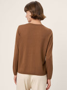 100% Extra-Fine Merino Wool Buttoned Knit Cardigan CAYLA by LINTICO for women