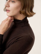100% Extra-Fine Merino Wool Turtleneck Knit Sweater JOLENE by LINTICO for women