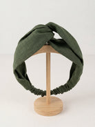 Linen Cross Wide Elastic Headband by LINTICO