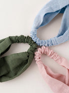 Linen Cross Wide Elastic Headband by LINTICO