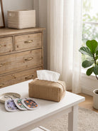 Cotton-Linen Textured Tissue Box Cover by LINTICO