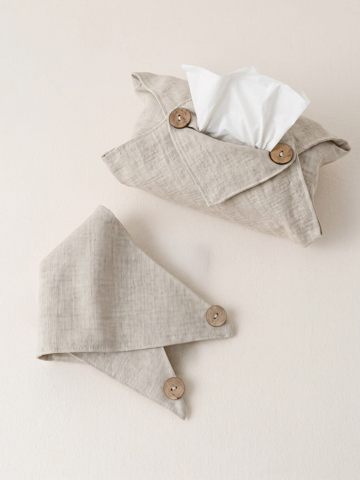 Linen Tissue Box Storage Cover by LINTICO