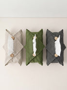 Linen Tissue Box Storage Cover by LINTICO