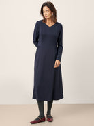 Pleated Waist Midi Dress BEATRICE by LINTICO for women