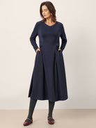 Pleated Waist Midi Dress BEATRICE by LINTICO for women