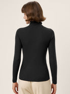 100% Extra-Fine Merino Wool Turtleneck Knit Sweater JOLENE by LINTICO for women