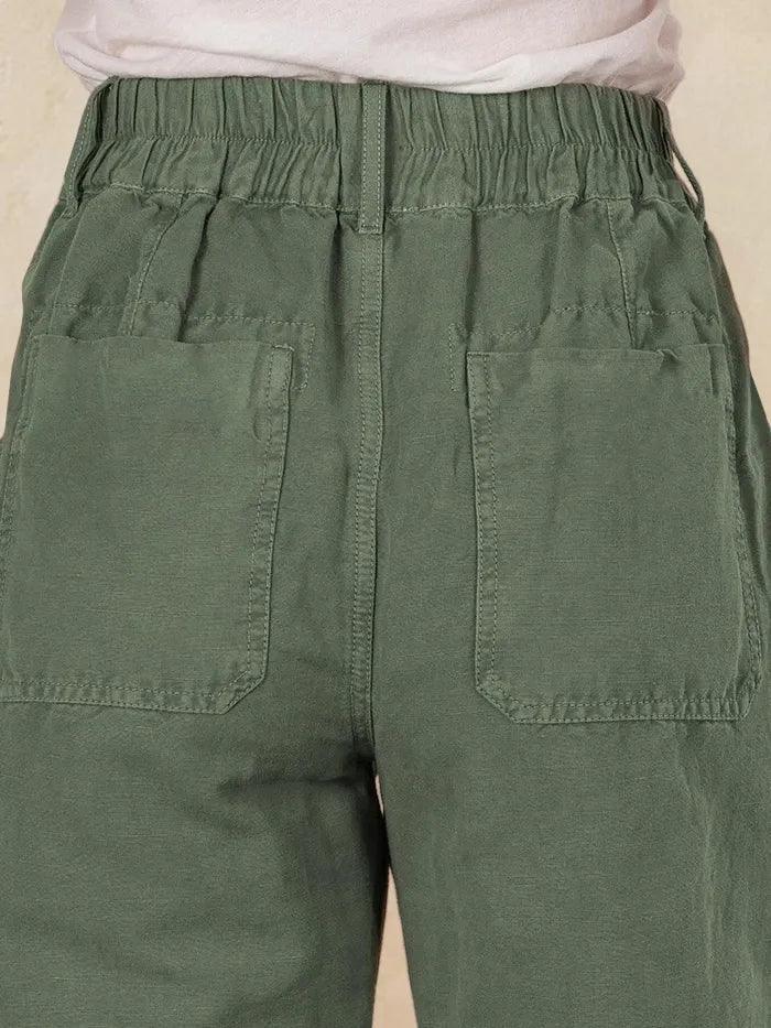 HEIDI Linen Simple Button Fly Trousers