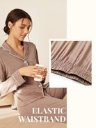 Long Sleeve Bamboo Viscose Pajama Set Adeline - LOUNGEWEAR-Bamboo Viscose PJS