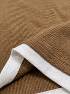 Chestnut Brown Lyocell Wool Layered Look Button Placket Top SABRINE by LINTICO