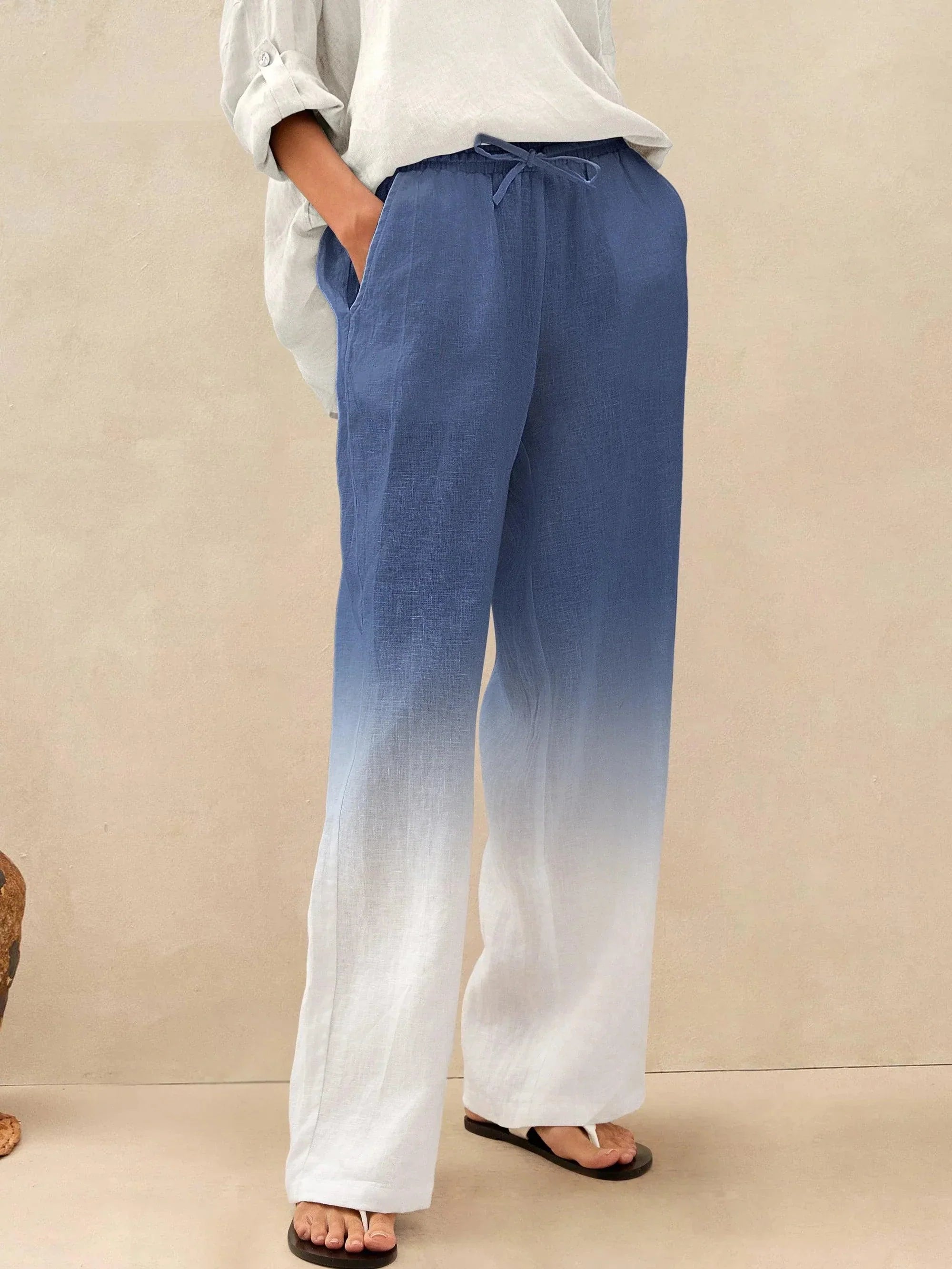 100% Linen Classic Pants LYON - BOTTOMS-Linen