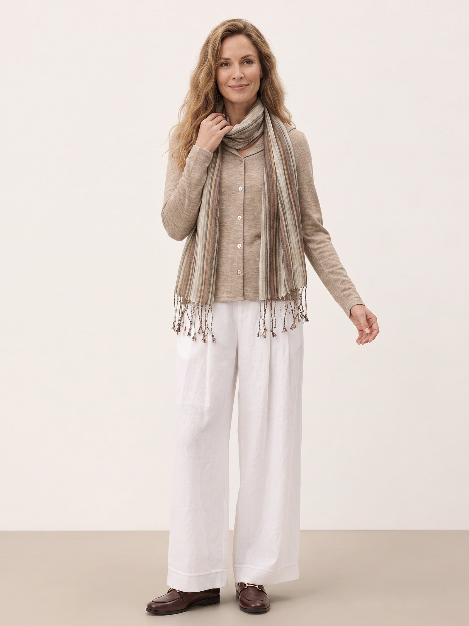 Textured Linen Lightweight Wrap Scarf product image