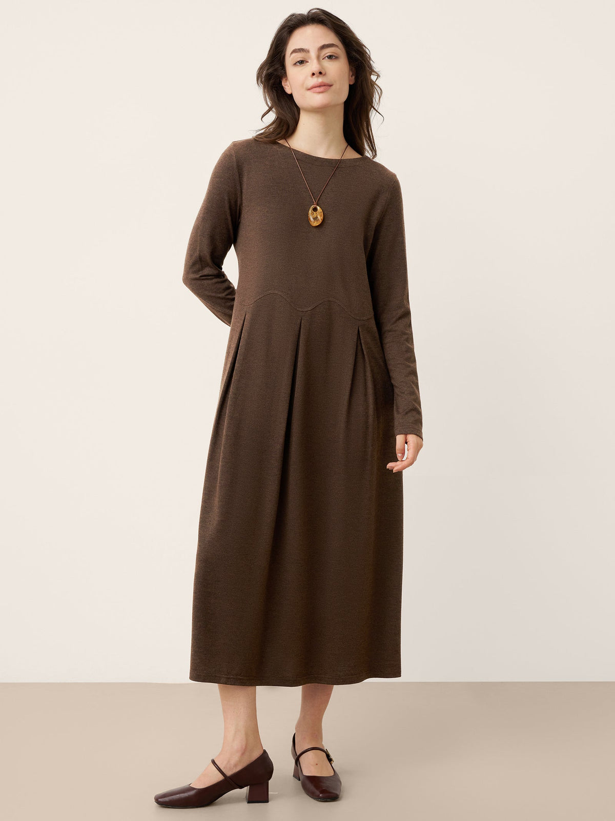 LINTICO women's wool outfit with maxi dress and midi dress