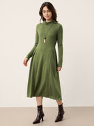 LINTICO women's wool outfit with maxi dress and midi dress